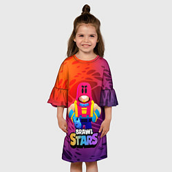 Платье клеш для девочки GROM ИЗ ИГРЫ BRAWL STARS, цвет: 3D-принт — фото 2