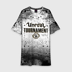 Платье клеш для девочки Unreal Tournament Нереальный Турнир, цвет: 3D-принт