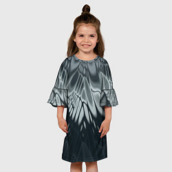 Платье клеш для девочки Серый - коллекция Лучи - Хуф и Ся, цвет: 3D-принт — фото 2
