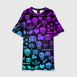 Детское платье UNDERTALE NEON PATTERN УЗОР