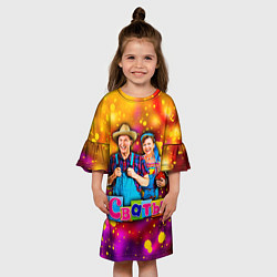 Платье клеш для девочки Сваты, Свати сериал, цвет: 3D-принт — фото 2