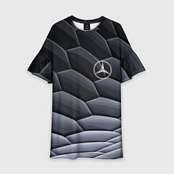 Платье клеш для девочки Mercedes Benz pattern, цвет: 3D-принт