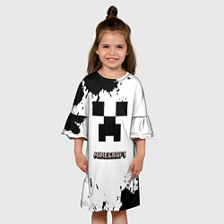 Платье клеш для девочки Minecraft майнкрафт, цвет: 3D-принт — фото 2