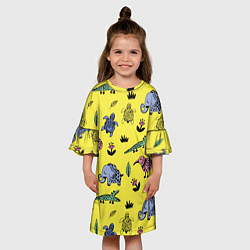 Платье клеш для девочки Наконец то лето!, цвет: 3D-принт — фото 2