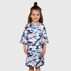 Платье клеш для девочки Модный Красочный Камуфляж, цвет: 3D-принт — фото 2