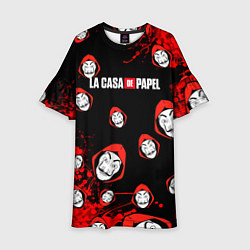Платье клеш для девочки La Casa de Papel Профессор, цвет: 3D-принт