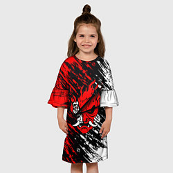 Платье клеш для девочки SAMURAI LOGO CYBERPUNK 2077, цвет: 3D-принт — фото 2