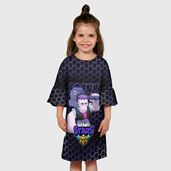 Платье клеш для девочки Фрэнк Бравл старс стиль соты, цвет: 3D-принт — фото 2