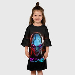 Платье клеш для девочки X-COM 2 Aliens, цвет: 3D-принт — фото 2