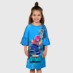 Платье клеш для девочки Grom Brawl Stars art, цвет: 3D-принт — фото 2