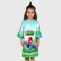 Платье клеш для девочки GROM ART BRAWL STARS ART, цвет: 3D-принт — фото 2