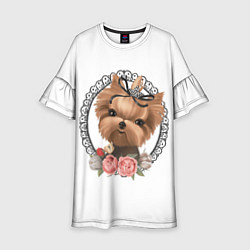 Платье клеш для девочки Йорк в рамке, цвет: 3D-принт