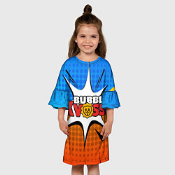 Платье клеш для девочки Бабл квас бум, цвет: 3D-принт — фото 2