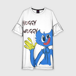 Платье клеш для девочки Huggy Wuggy - Poppy Playtime Хагги Вагги, цвет: 3D-принт
