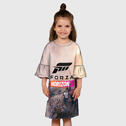 Платье клеш для девочки Форза Forza horizon 5, цвет: 3D-принт — фото 2