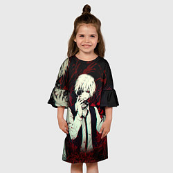 Платье клеш для девочки Токийский Гуль и Брызги Аниме Ghoul, цвет: 3D-принт — фото 2