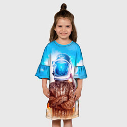 Платье клеш для девочки Lets create our own world, цвет: 3D-принт — фото 2