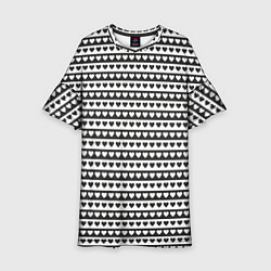 Детское платье Черно-белые сердца