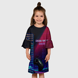 Платье клеш для девочки SEGA MEGA DRIVE, цвет: 3D-принт — фото 2