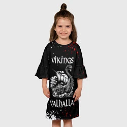Платье клеш для девочки Викинги: Вальхалла Vikings: Valhalla, цвет: 3D-принт — фото 2