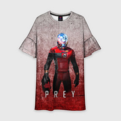 Платье клеш для девочки Prey Grey and blood, цвет: 3D-принт