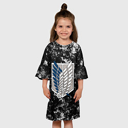 Платье клеш для девочки РАЗВЕДКОРПУС АТАКА ТИТАНОВ ШЕВРОН, цвет: 3D-принт — фото 2