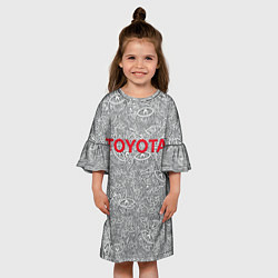 Платье клеш для девочки TOYOTA PATTERN LOGO Z, цвет: 3D-принт — фото 2