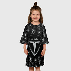 Платье клеш для девочки TESLA BIG LOGO PATTERN, цвет: 3D-принт — фото 2