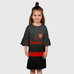 Платье клеш для девочки Arsenal fc, цвет: 3D-принт — фото 2