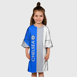 Платье клеш для девочки Chelsea football club, цвет: 3D-принт — фото 2