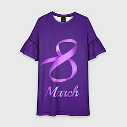 Платье клеш для девочки 8 March, цвет: 3D-принт