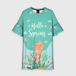 Платье клеш для девочки Hello spring, цвет: 3D-принт