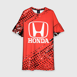 Платье клеш для девочки HONDA хонда sport, цвет: 3D-принт