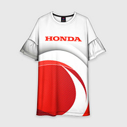 Платье клеш для девочки Хонда HONDA, цвет: 3D-принт