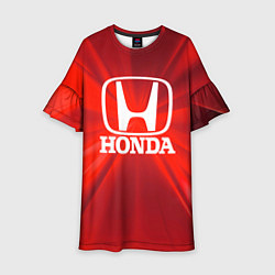 Платье клеш для девочки Хонда HONDA, цвет: 3D-принт