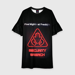 Платье клеш для девочки Five Nights at Freddys: Security Breach logo, цвет: 3D-принт