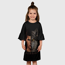 Платье клеш для девочки Джейкоб Блэк, цвет: 3D-принт — фото 2
