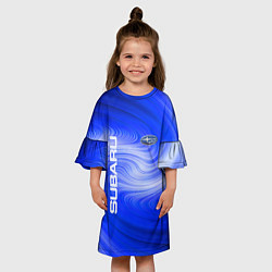 Платье клеш для девочки Subaru субару, цвет: 3D-принт — фото 2