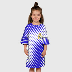 Платье клеш для девочки Real madrid реал мадрид, цвет: 3D-принт — фото 2