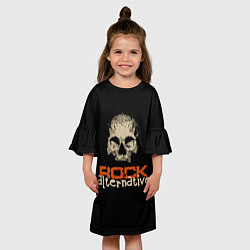 Платье клеш для девочки ROCK ALTERNATIVE, цвет: 3D-принт — фото 2