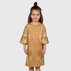 Платье клеш для девочки Геометрический узор абстрактный ритм, цвет: 3D-принт — фото 2