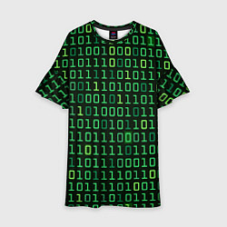Платье клеш для девочки Двоичный Код Binary Code, цвет: 3D-принт