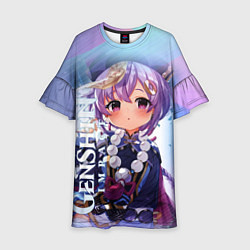 Платье клеш для девочки Геншин Ци-Ци, цвет: 3D-принт