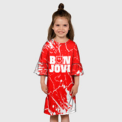 Платье клеш для девочки Bon jovi Трещины, цвет: 3D-принт — фото 2