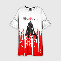 Платье клеш для девочки BLOODBORNE потеки красок, цвет: 3D-принт