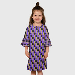 Платье клеш для девочки Свидетель из Фрязино фиолетовый, цвет: 3D-принт — фото 2