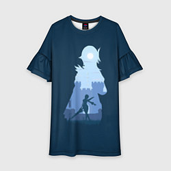 Платье клеш для девочки Танцующий рыцарь Эола, цвет: 3D-принт