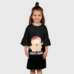 Платье клеш для девочки Южный парк - Эрик с гантелями, цвет: 3D-принт — фото 2
