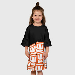 Платье клеш для девочки Куча смайликов из REC ROOM, цвет: 3D-принт — фото 2