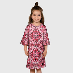 Платье клеш для девочки Хрустальный Калейдоскоп, цвет: 3D-принт — фото 2
